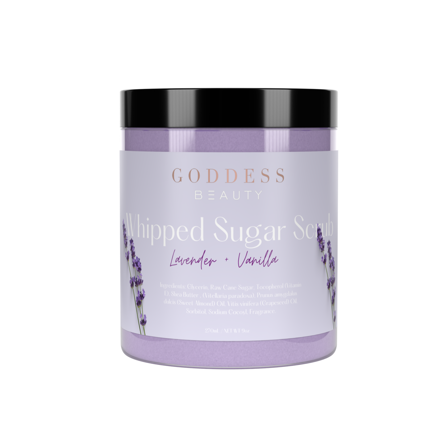 Lavender + Vanilla Whipped Sugar Scrub